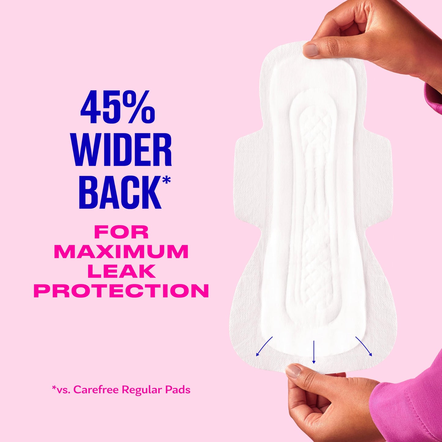 Carefree Ultra Thin Pads for Women, Super/Long Pads with Wings, 84ct (3 Packs of 28ct) | Carefree Feminine Care, Period Care & Postpartum | 84ct (3 Packs of 28ct)