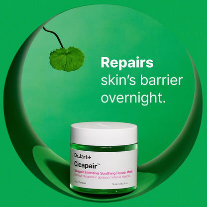 Dr.Jart+ Cicapair Sleepair Intensive Repair Night Korean Face Mask with Centella Asiatica | Overnight Face Mask For Glass Skin and Skin Barrier Repair | Korean Skin Care, 2.53 Fl Oz