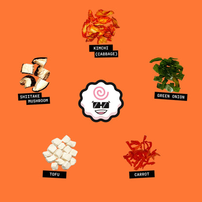 The Ramen Bae - Kimchi Mix, Dried Ramen Toppings - Ramen Toppers - 12oz