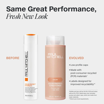 Paul Mitchell Color Protect Conditioner, Prevents Fade + Adds Shine, For Color-Treated Hair