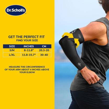 Dr. Scholl’s Compression Arm Sleeve with Breathable & Copper-Infused Fabrics for Pain Relief & Support (Size L/XL)