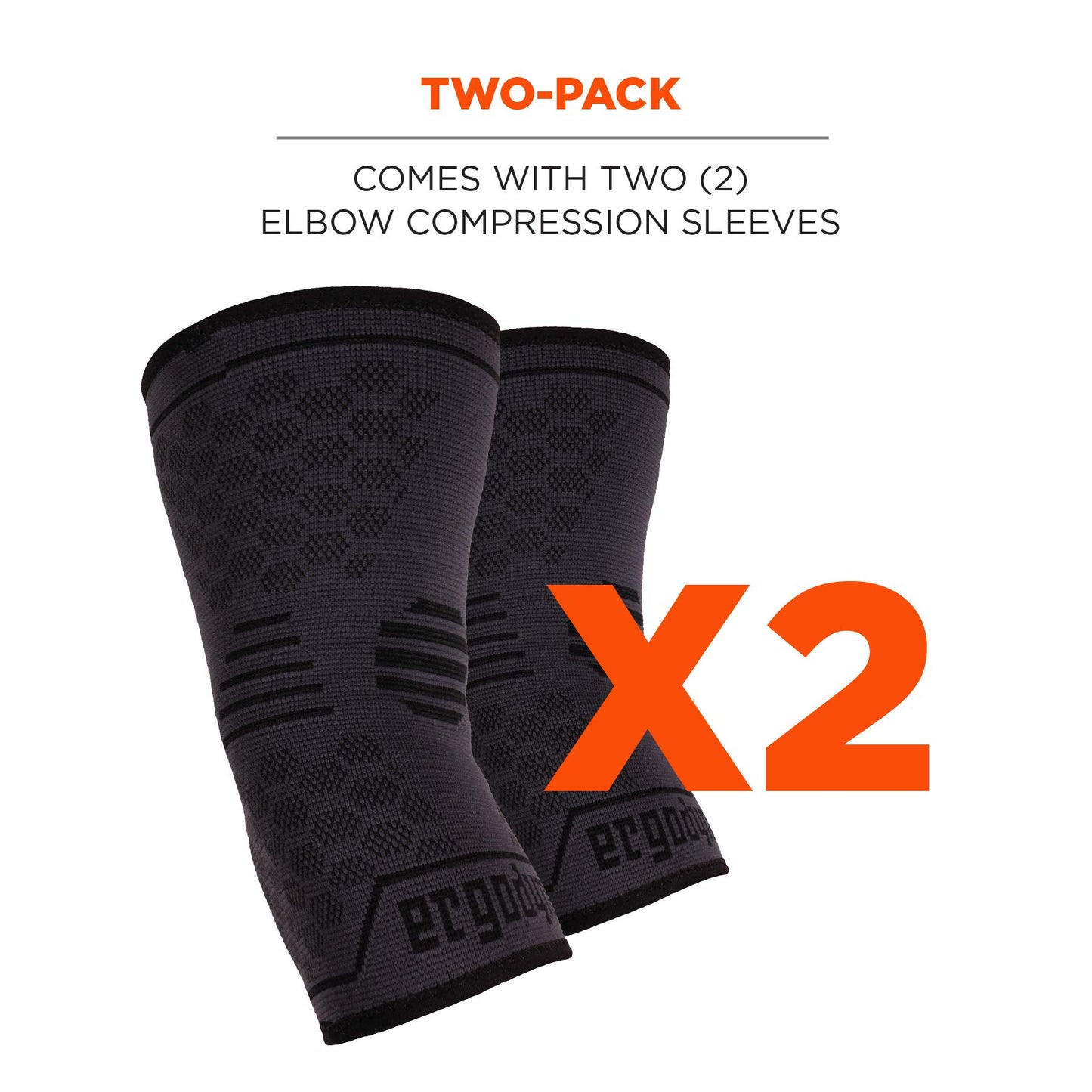 Ergodyne - 16593 ProFlex 651 Elbow Compression Sleeve, Brace Support for Men and Women Black Medium