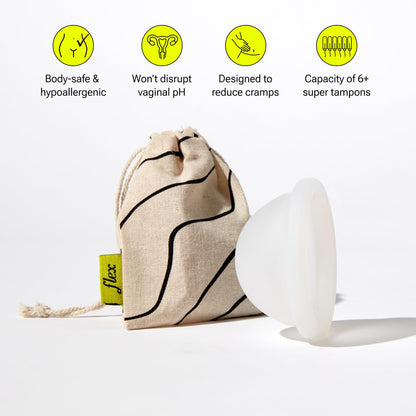 Flex Reusable Disc & Flex Ultra Thin Pads (30 Count) Bundle | Beginner-Friendly Tampon Alternative | Helps Fight Odor | Disc Capacity of 6 Super Tampons