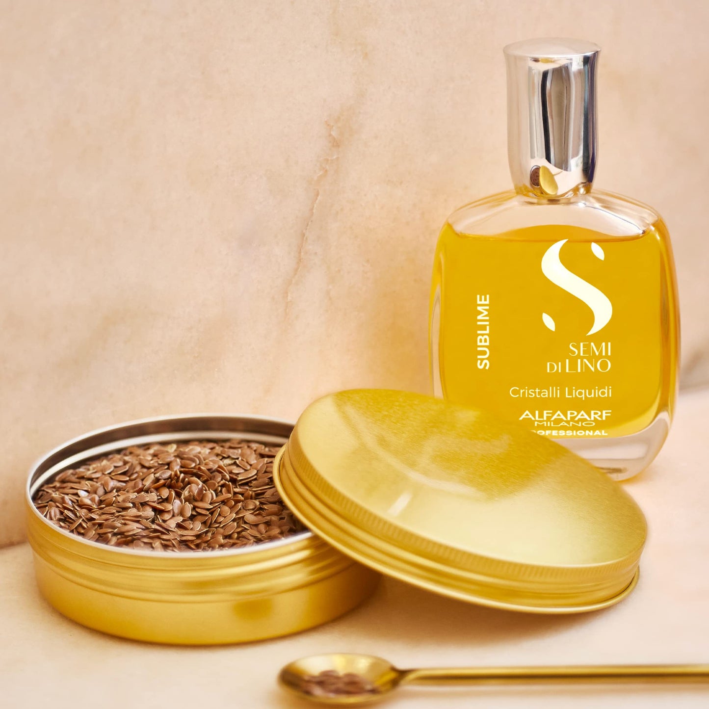Alfaparf Milano Semi di Lino Moisture Hair Mask for Dry Hair and 50ml Cristalli Liquidi Hair Oil Serum Set- Moisturizing and Hydrating Deep Conditioning Mask - Smoothing and Shine Enhancing Oil