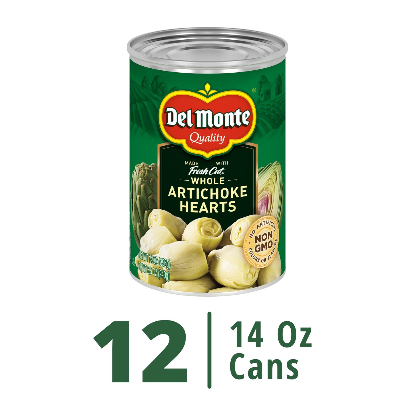 Del Monte® Whole Artichoke Hearts 14 oz. Can, 12 Pack