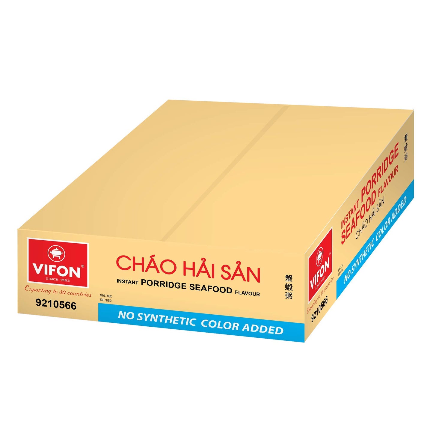 VIFON Instant Porridge Seafood Flavour 50gr, 1 CARTON = 50 BAGS, USFDA, 50 bags x 1.75 Oz (50g)