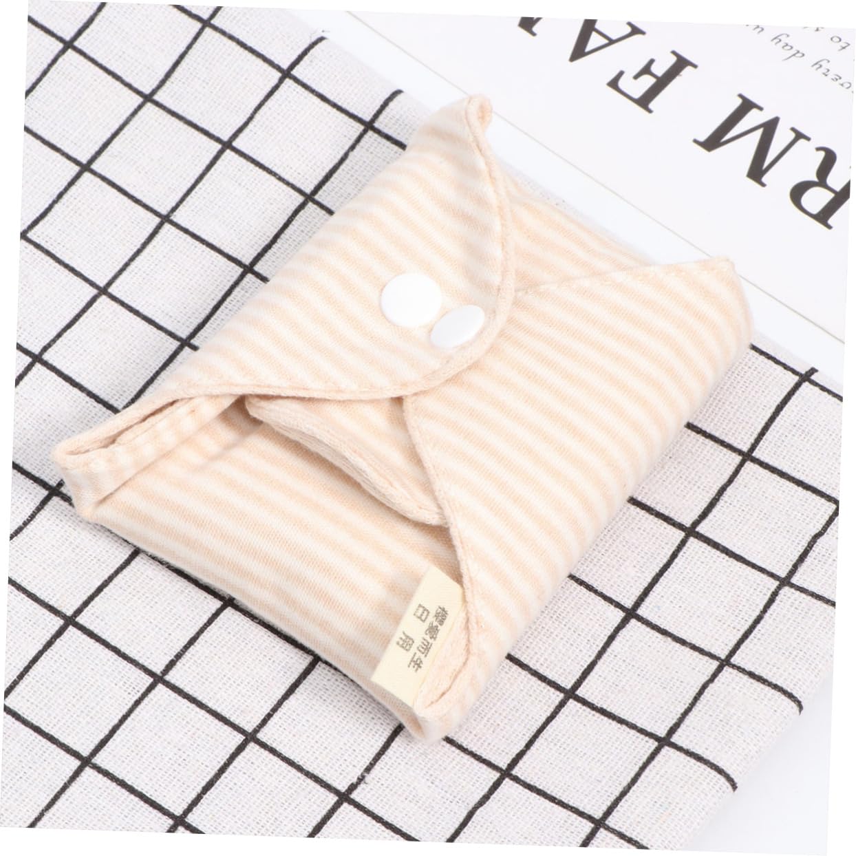 2pcs Reusable Menstrual Pads Portable Washable Sanitary Towels with Absorbent Organic Cotton Panty Liners for Womens Period and Postpartum Care
