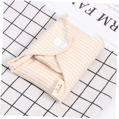 2pcs Reusable Menstrual Pads Portable Washable Sanitary Towels with Absorbent Organic Cotton Panty Liners for Womens Period and Postpartum Care