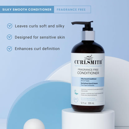 CURLSMITH Fragrance-Free Conditioner - Gently Detangles, Soften and Smooths Hair for Silky Curls (12 oz)