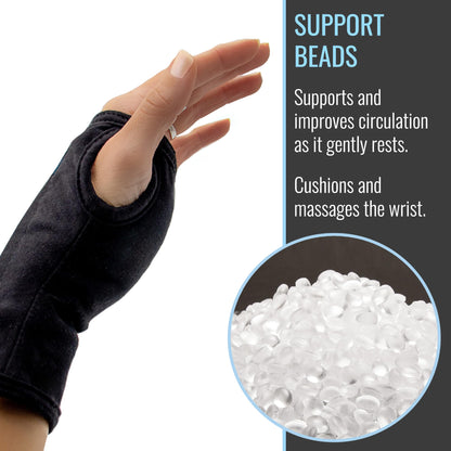 Heelbo Carpal Tunnel Wrist Brace, FSA & HSA Eligible, Carpal Tunnel Relief, Fits Left & Right Hand, Flexible Support Splint, Support Beads Improve Circulation, Medium