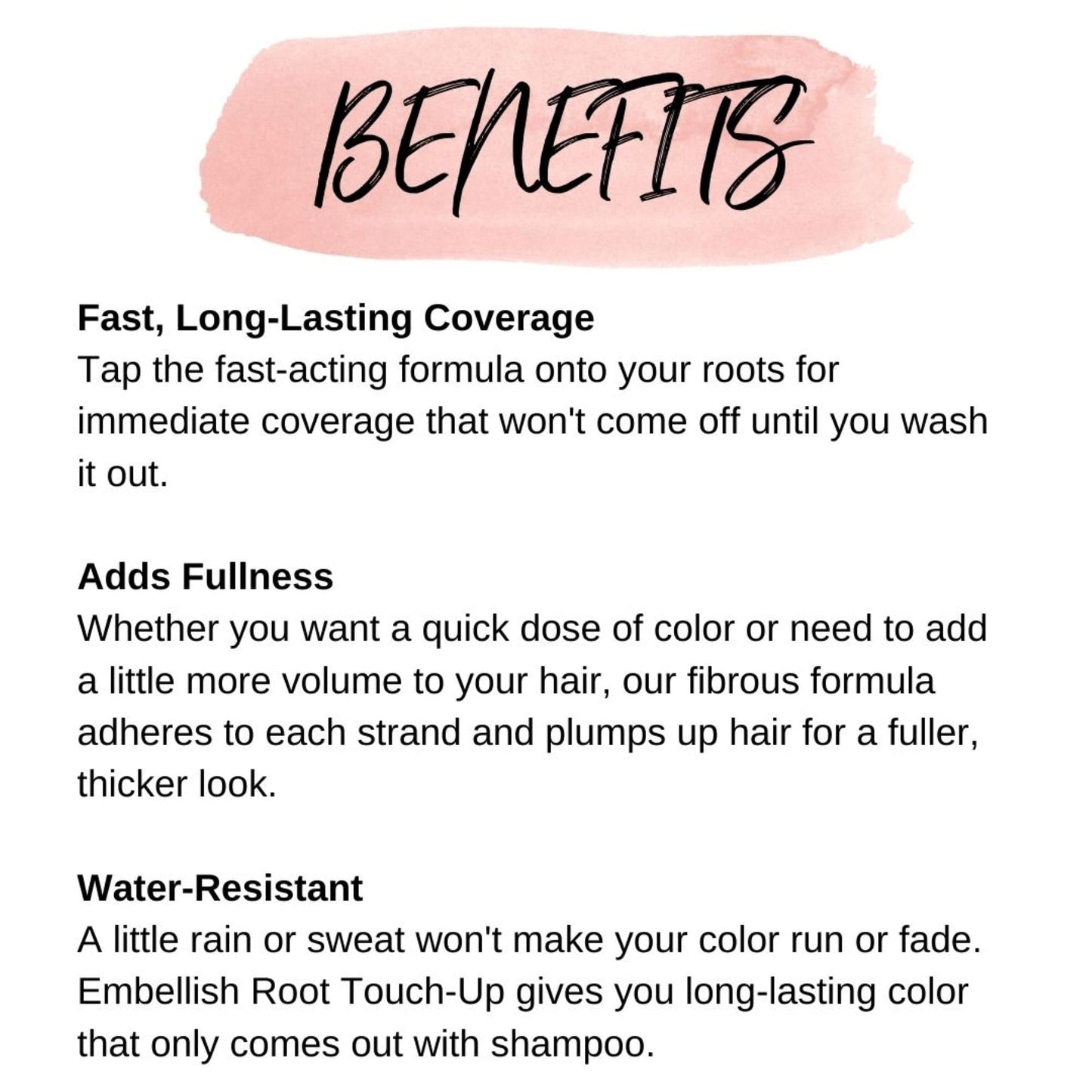 Calista Embellish Root Touch-Up, Blonde, Temporary Grey Cover and Root Concealer, 0.35 oz.