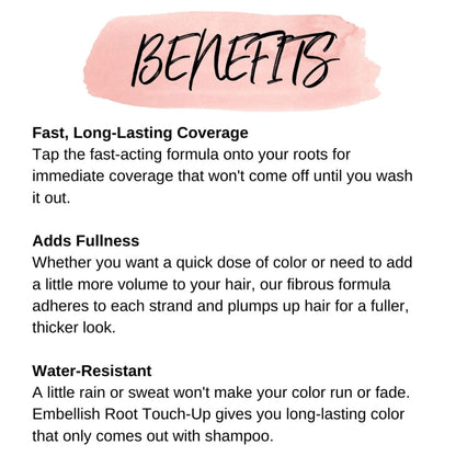 Calista Embellish Root Touch-Up, Blonde, Temporary Grey Cover and Root Concealer, 0.35 oz.