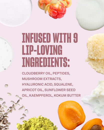 BABE ORIGINAL Cloud 9 Peptide Lip Serum | Daily Lip Treatment with Cloudberry Oil, Mushroom Extracts, Hyaluronic Acid for Dryness & Fine Lines | Smoothing & Hydrating Lip Moisturizer | Vegan Lip Care