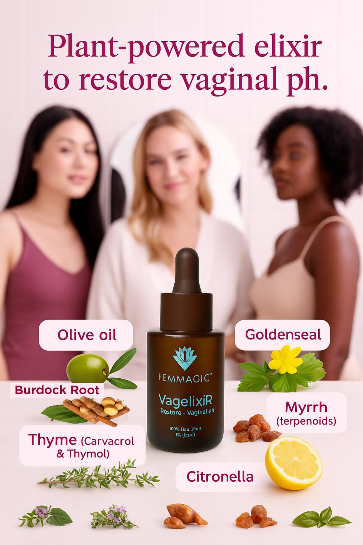 Vagelixir Yoni Elixir – Restores pH Balance, Deodorizes & Moisturizes, Prebiotic, Organic Herbal Soothing Blend for Sensitive Vaginal Care, Toxin-Free Formula. EST. 2015
