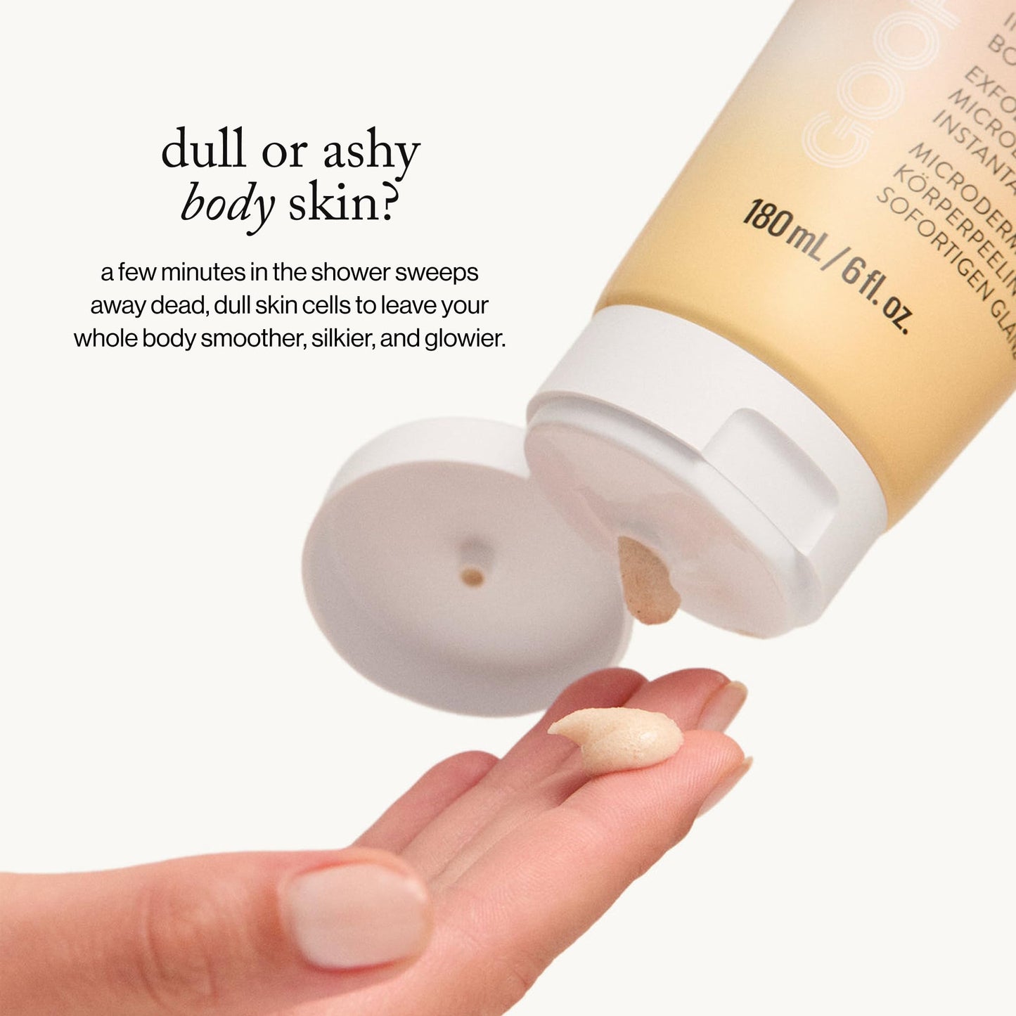 goop Beauty Microderm Body Polish | Exfoliating Scrub & Foaming Cleanser for Glowing Skin | Salts & Kakadu Plum Seed Oil for Hydration | Inspired by Microdermabrasion | 6 fl oz