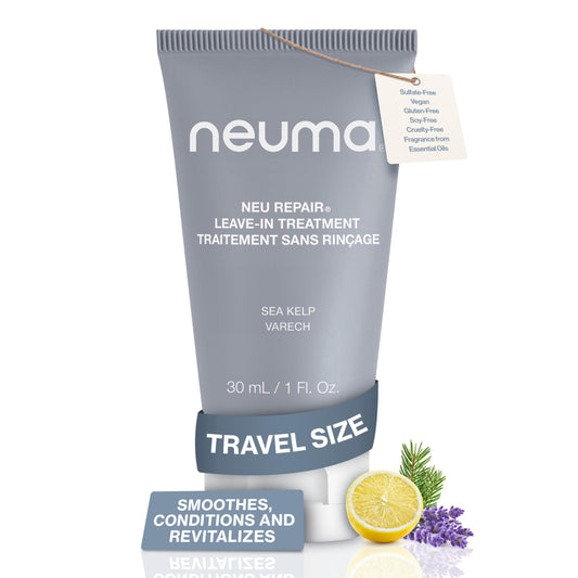 Neuma Neu Repair Leave In Hair Treatment Travel Size Hair Repair Treatment for Damaged Hair - Smooths, Conditions, Shields, Softens, Protects, Strengthens, Lemon, Lavender & Fir Needle Scent