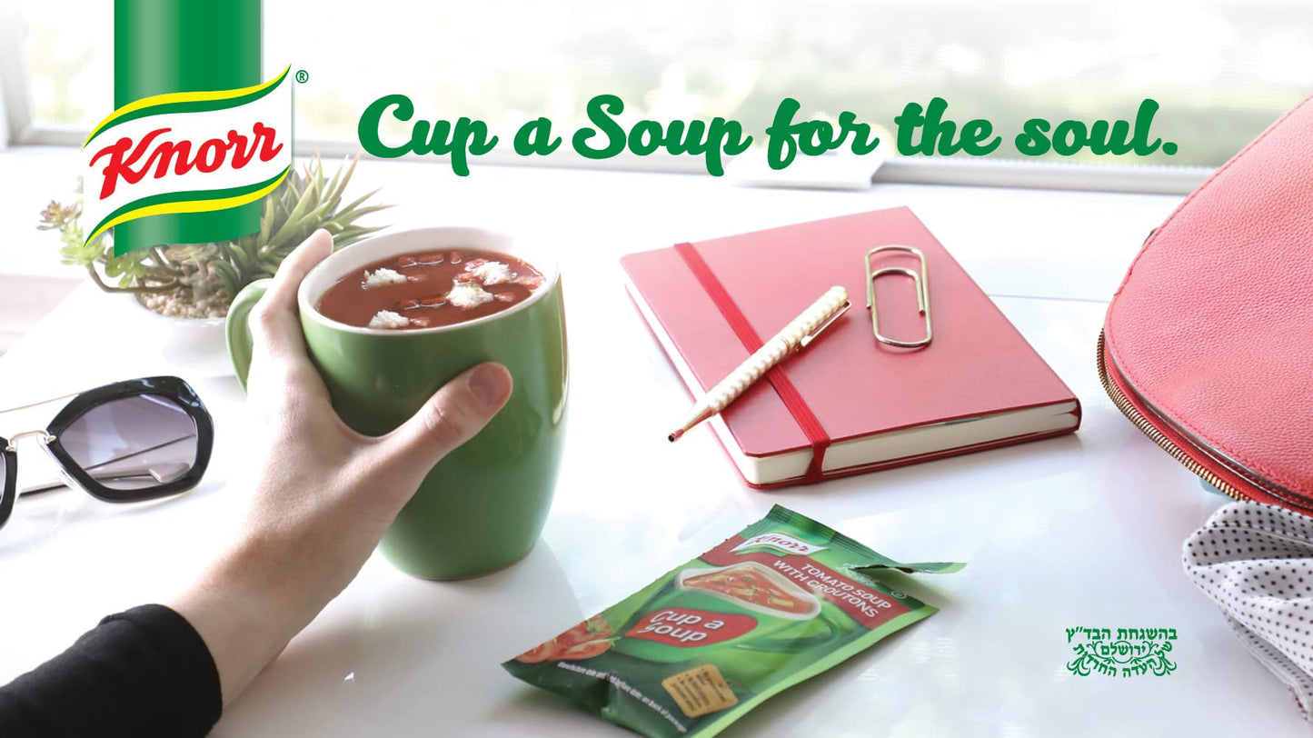 Knorr Tomato Soup Mix with Croutons 1.52oz (3x2 Packs for 6 Pouches Total)| Delicious, Warm, and Ready in Minutes!