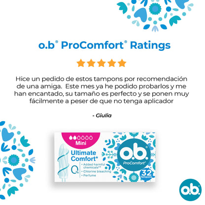 o.b. ProComfort Mini Tampons, 1 X 32 Units