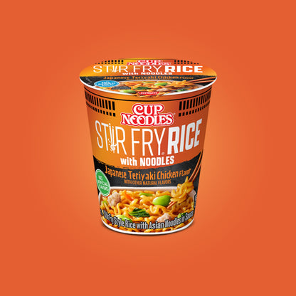 Nissin Cup Noodles Stir Fry Rice with Noodles, Japanese Teriyaki Chicken, 2.75 Ounce (Pack of 6)