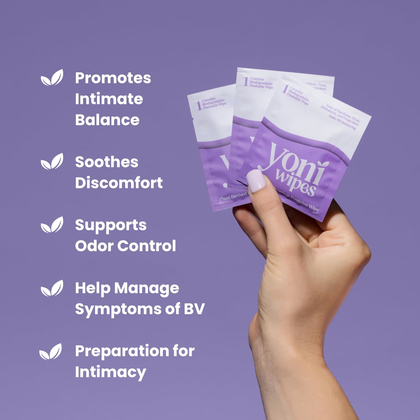 30 Count Biodegradable & Flushable Feminine Wipes, pH-Balanced, Aloe Vera & Vitamin E, Individually Wrapped for Travel and On-the-Go Use