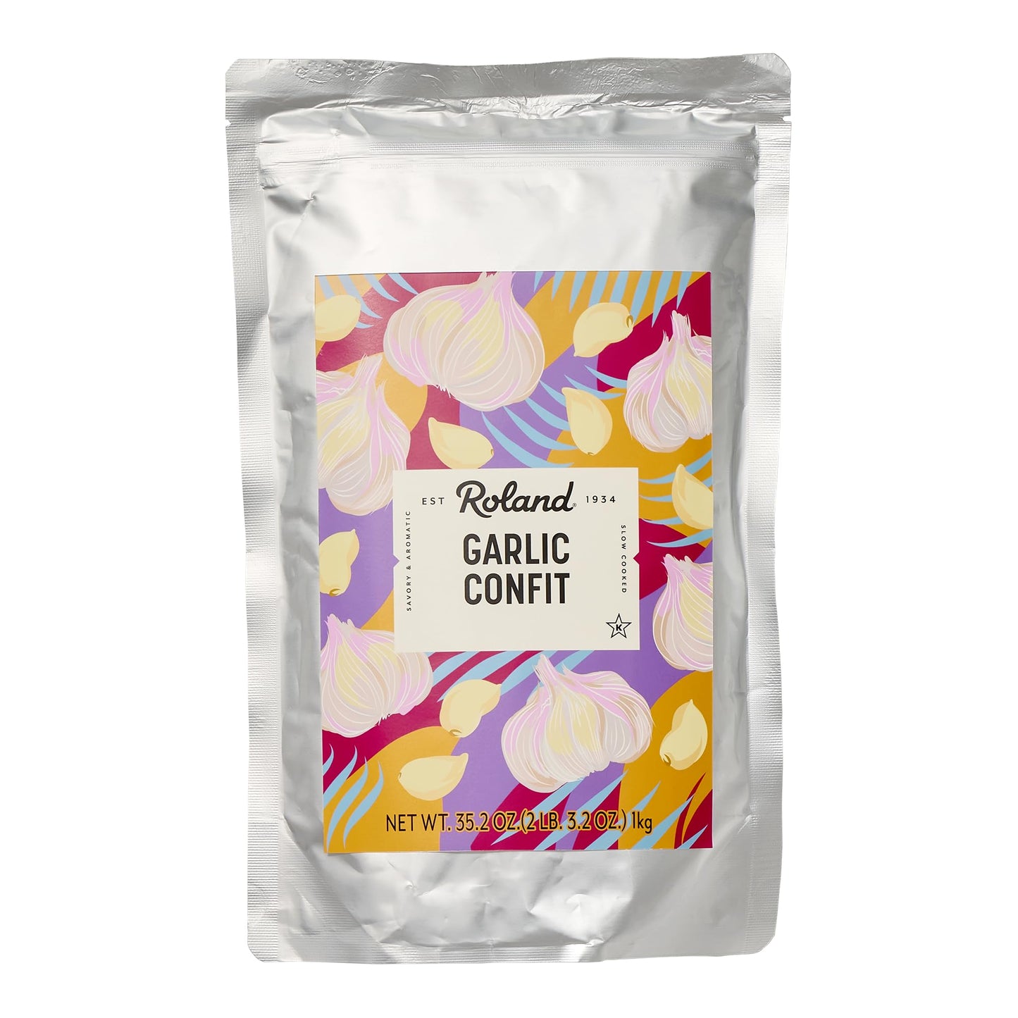 Roland Foods Garlic Confit, Specialty Imported Food, 35.2 Ounce, Pack of 1