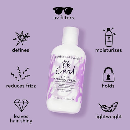 Bumble and bumble. Curl Defining Styling Cream | For Moisturized, Flexible Coils Curls and Waves | Anti Frizz | Hold and Shine | With Jojoba, Avocado + Coconut Oil