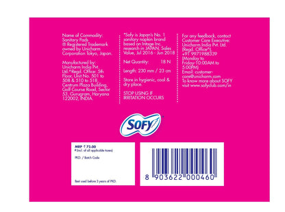 Sofy Body Fit Regular Pads - 18 Count
