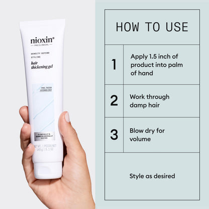 Nioxin Density Defend Hair Thickening Gel | For Volumizing and Fuller Hair| No Stickiness or Stiffness | 5.1 Fl Oz