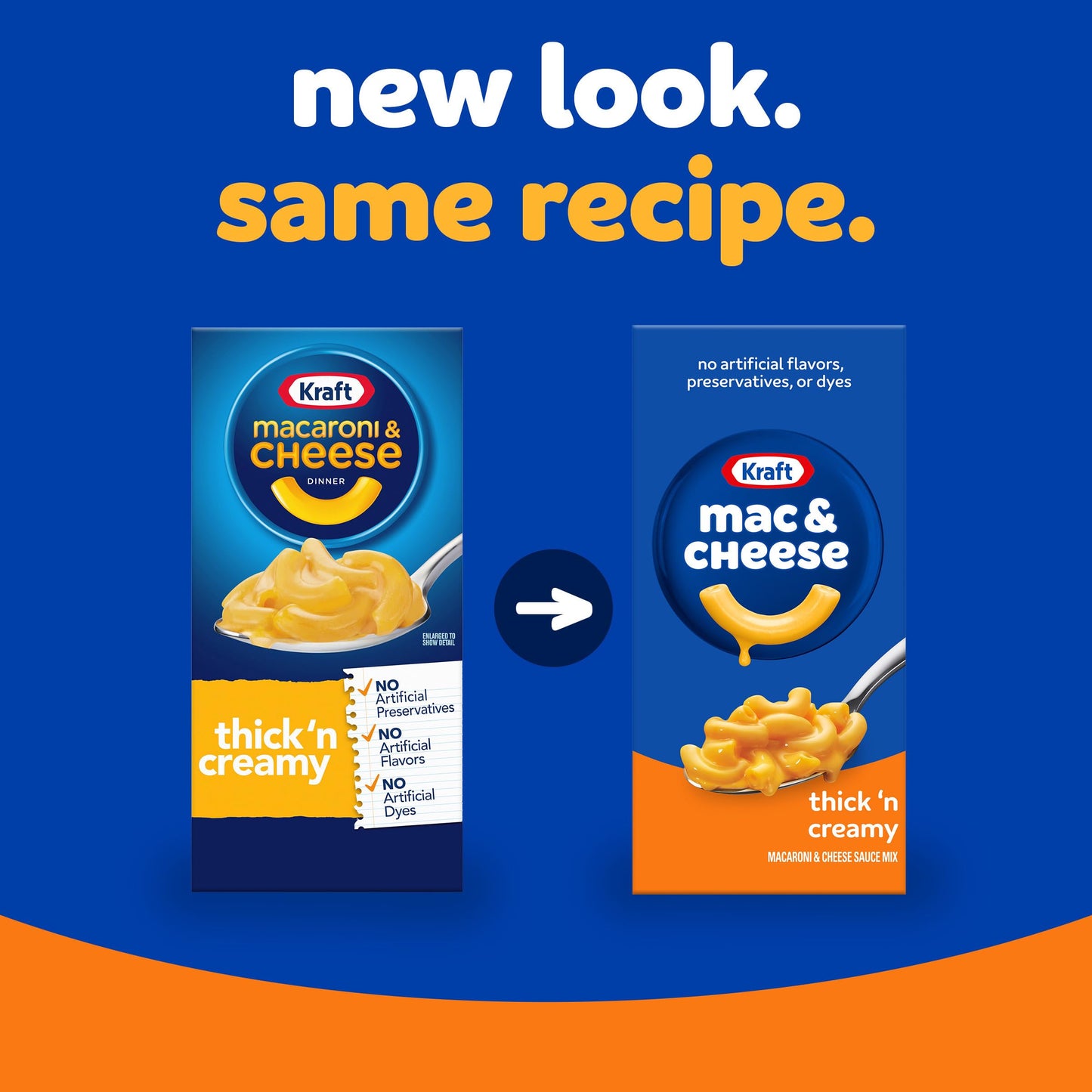 Kraft Mac and Cheese, 1 Box, for Easy Dinner or Dinner Sides, Thick 'n Creamy, No Artificial Flavors, Preservatives or Dyes, 7.25 oz