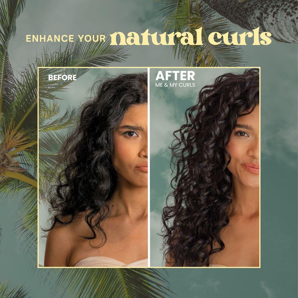 The Beachwaver Co. Me & My Curls Creamy Curl Mousse - Full Size (7 Oz) | Lightweight, Creamy Vegan Mousse For Curls, Coils, and Waves - Defines Natural Texture and Enhances Shine | Bondi Beach Day