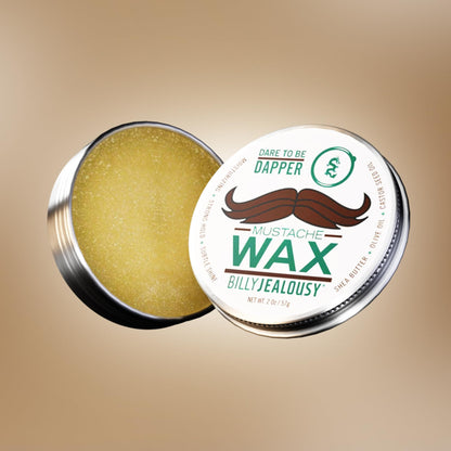 Billy Jealousy Bulletproof Strong Hold Mustache Wax, Conditioning Travel-Friendly Styling Product with Woodsy Lavender, Tropical Fruit, and Oak Moss Scent, 2 Oz