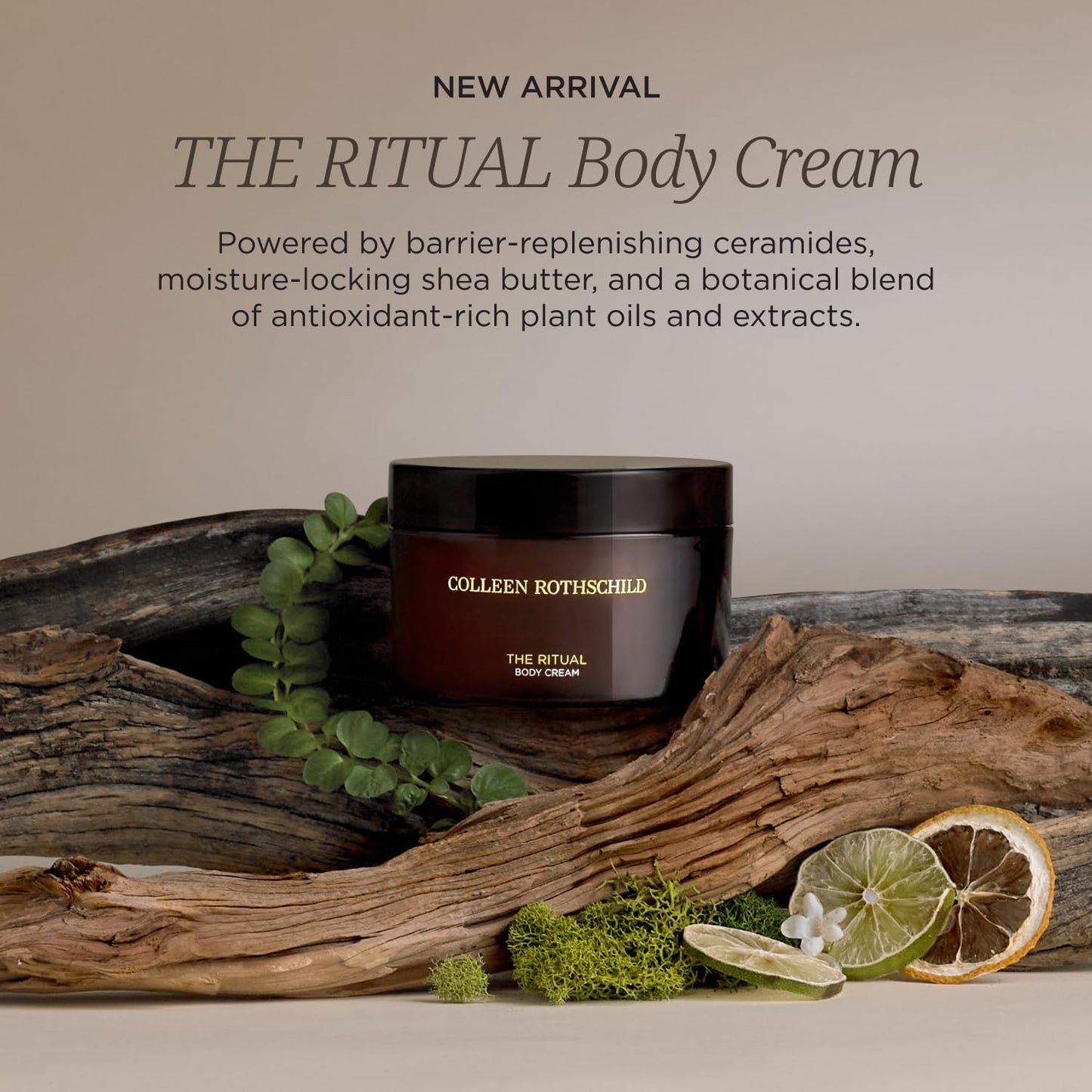 Colleen Rothschild THE RITUAL Body Cream with Ceramides, Hyaluronic Acid & Shea Butter, Nourishing Moisturizer Lotion for All Skin Types