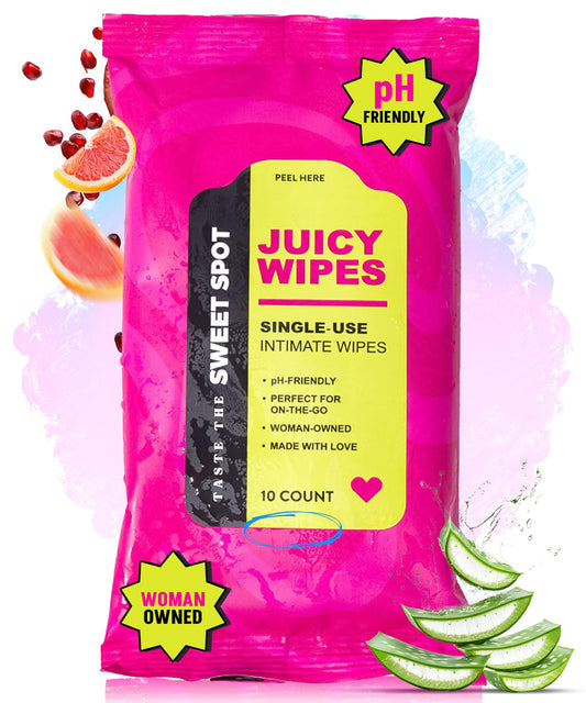 SWEET SPOT Flushable Feminine Wipes for Odor Control, pH Balance - Paraben-Free & Vegan, Intimate Wipes with Aloe Vera & Botanical Extracts - Ideal for Periods, Gym & Travel - 10ct