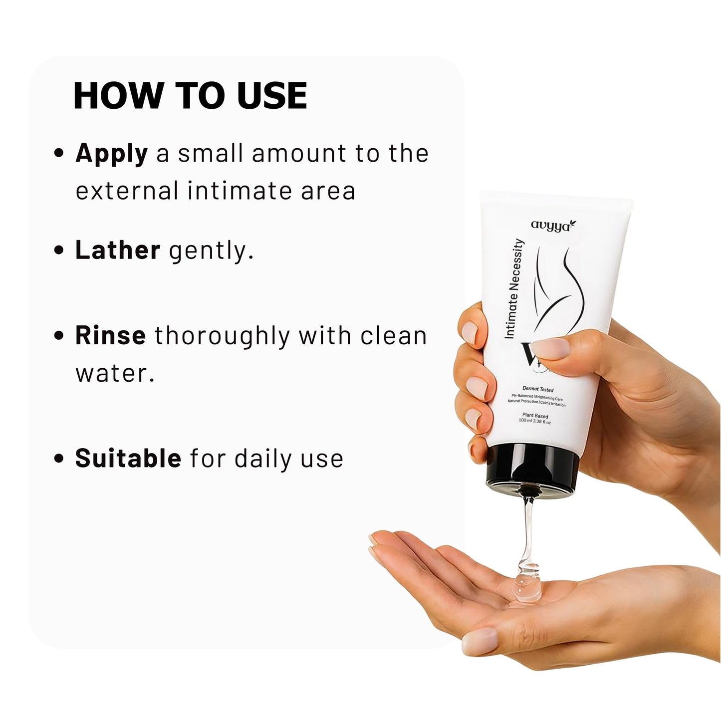 V-Bliss Intimate Wash for Women | pH-Balanced Feminine Hygiene Wash | Gentle, Plant-Based and Maintains Freshness | Dermatologically Tested (100ml)