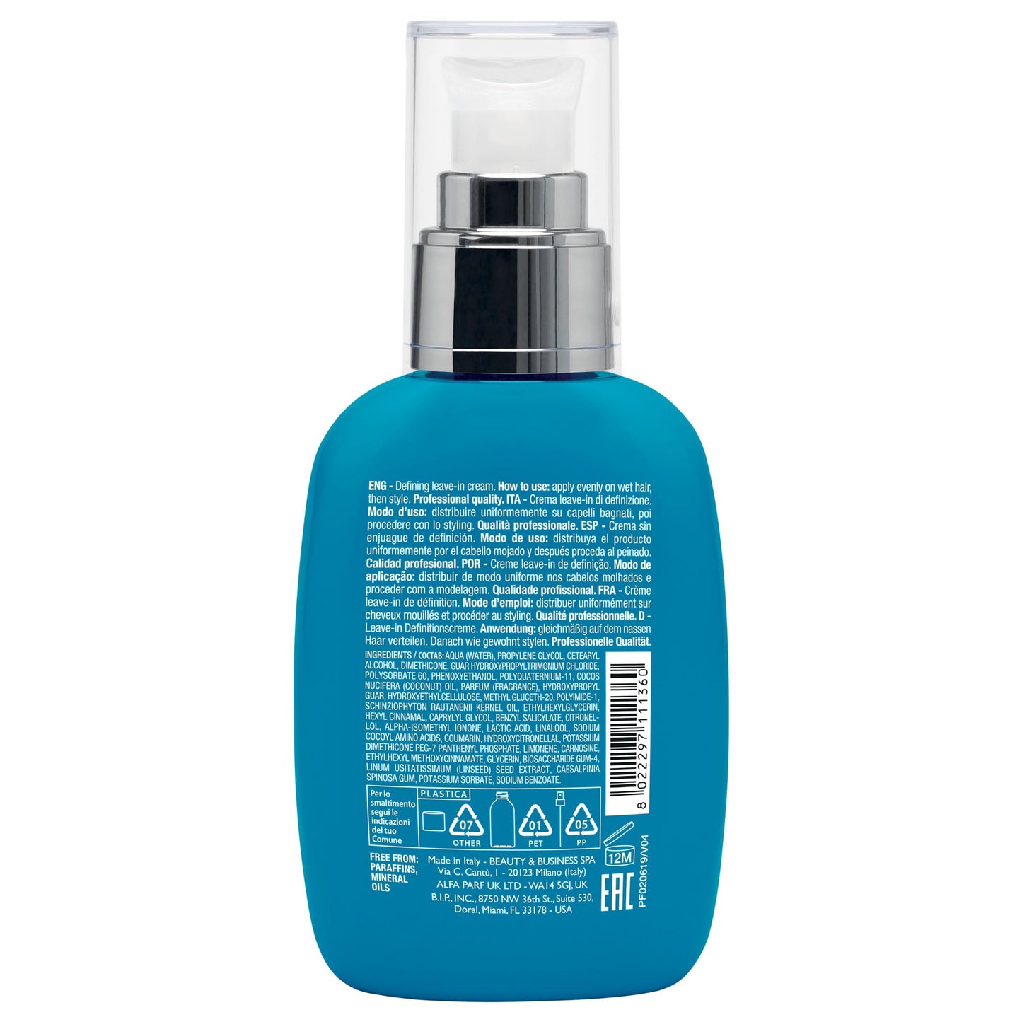 Alfaparf Milano Semi Di Lino Curl Defining Cream - Hair Styling Curl Activator - Replenishes Hair Hydration with Flaxseed Oil & Vitamin E - Lightweight, Vegan Hair Care (4.23 oz)