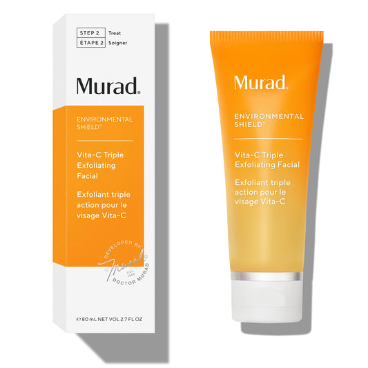 Murad Vita-C Triple Exfoliating Facial – Gold-Stabilized Vitamin C and Physical, Chemical, & Enzymatic Exfoliant Scrub for Smoother, Brighter, Radiant Skin – 2.7 Fl Oz
