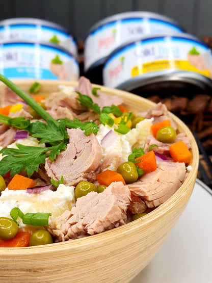 Jego Solid Tuna in Water | Wild Natural Catch Tuna | Keto | Low Carb | Gluten Free | Soy Free | Canned | Ready to eat | Pack of 12 | 5oz can
