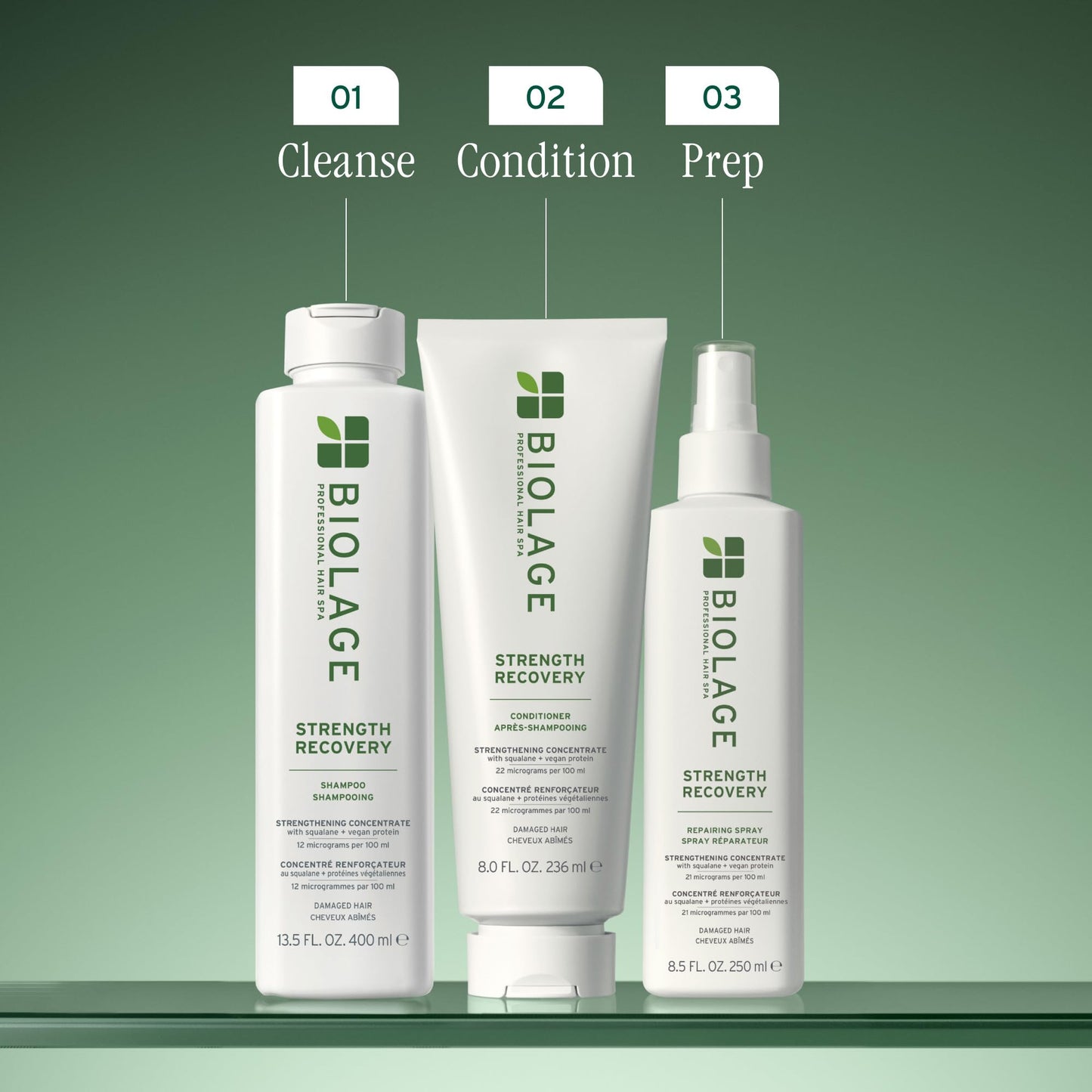 Biolage Strength Recovery Conditioner - Moisturizes & Strengthens Damaged Hair, Softness & Shine, Hydrates and Repairs Damaged Hair, With Olive Squalane & Vegan Proteins, Paraben-Free, Vegan