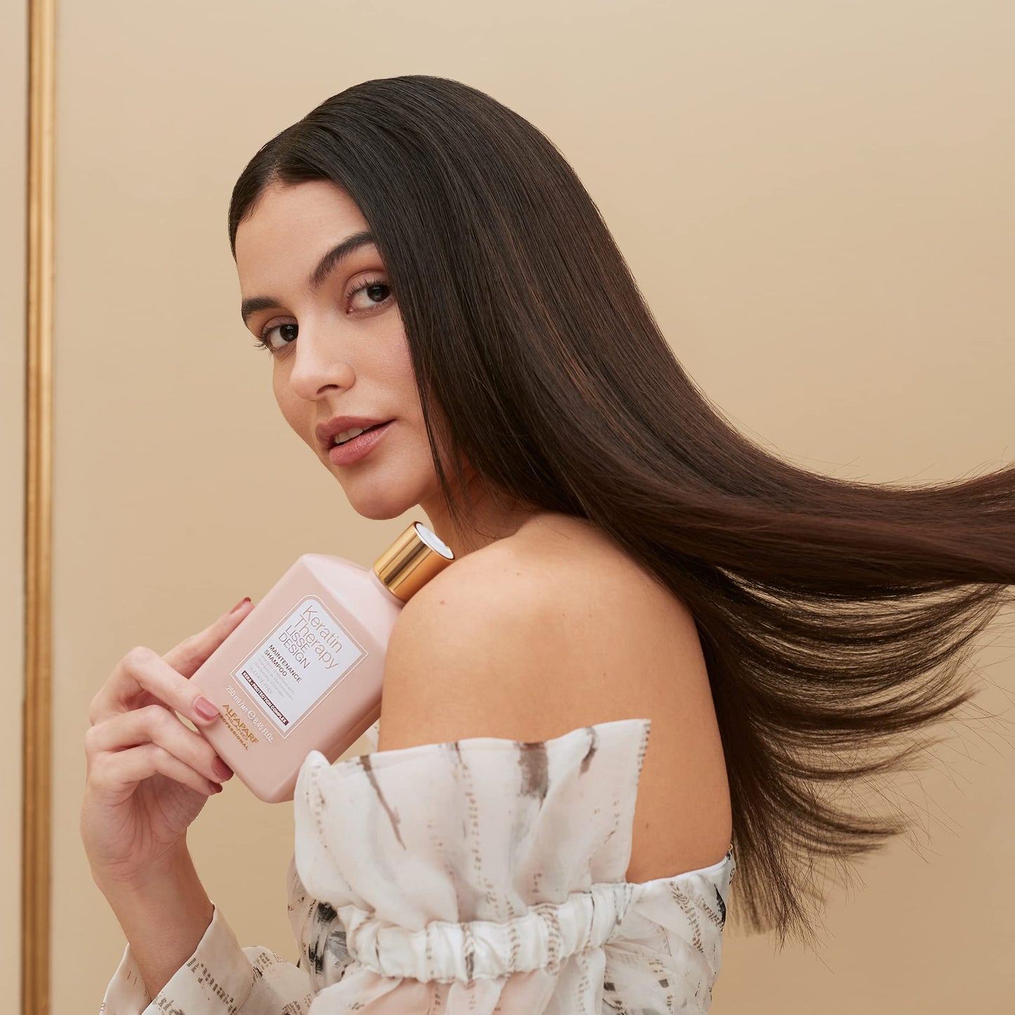 ALFAPARF MILANO Lisse Design Keratin Shampoo for Damaged Hair - Anti-Frizz - Maintains Brazilian Keratin Therapy Treatments - Smoothing, Straightening, Hydrating with Collagen (8.45 oz)