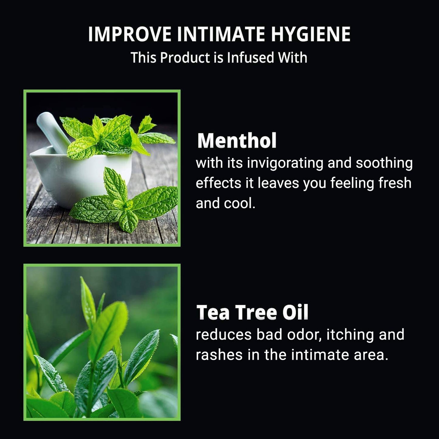 Skin Elements Intimate Wash for Men Gift Set with Tea Tree Oil and Menthol | pH Balanced Foaming Hygiene Washes | Prevents Itching, Irritation & Bad Odor (2 x 4.05 fl. oz.)