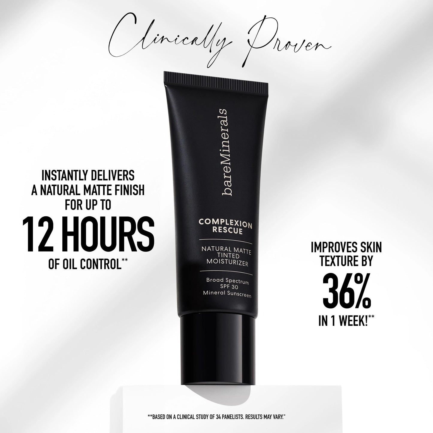 Complexion Rescue Natural Matte Tinted Moisturizer, Chestnut 09, Vegan, Cruelty-Free & Dermatologist-Tested