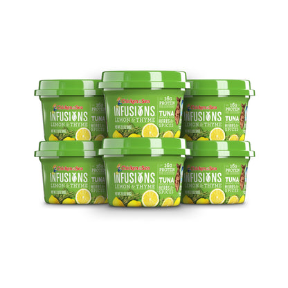Chicken of the Sea Infusions Tuna, 2.8 Ounce Cups (Pack of 6), Wild Caught Tuna, Lemon & Thyme