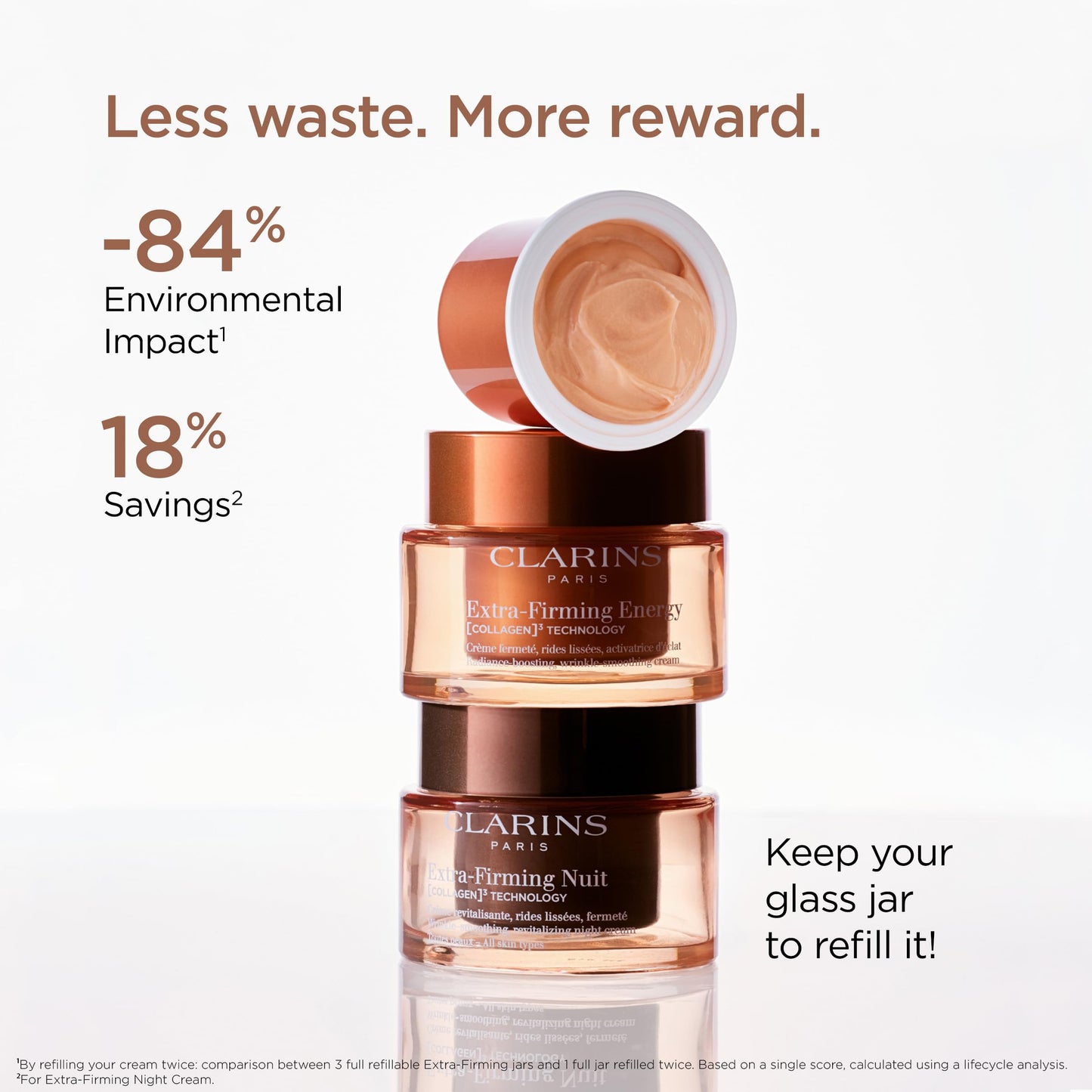 Clarins NEW Extra-Firming Night Moisturizer | Firming and Renewing Anti Aging Night Cream | Contains Collagen Polypeptide, Avocado Peptides & Niacinamide | Refillable | All Skin Types | 1.7 Ounces
