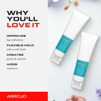 ARROJO Hair Styling Cream for Women and Men - Versatile Style Shaper Hair Smoothing Cream - Blow Dry Cream to Hold, Define & Soften your Hair - Great Volume Hair Cream (5.1 fl oz)