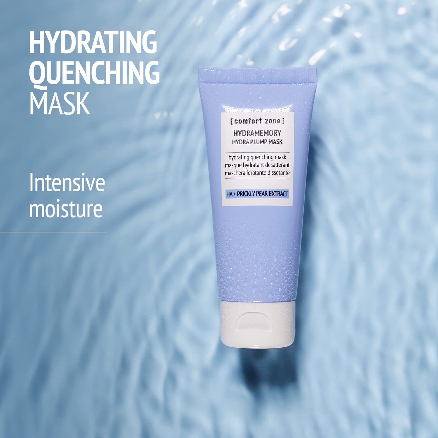 Hydramemory Hydra Plump Mask, Fast Absorbing Rinse Off Treatment, Soothes, Moisturizes, Instant Glow, Vegan, Prickly Pear, Hyaluronic Acid, Dehydrated, 2.03 Fl Oz