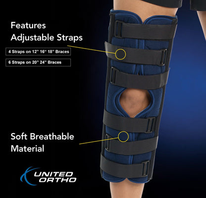 United Ortho 61016 3-Panel Knee Immobilizer, 16" Size