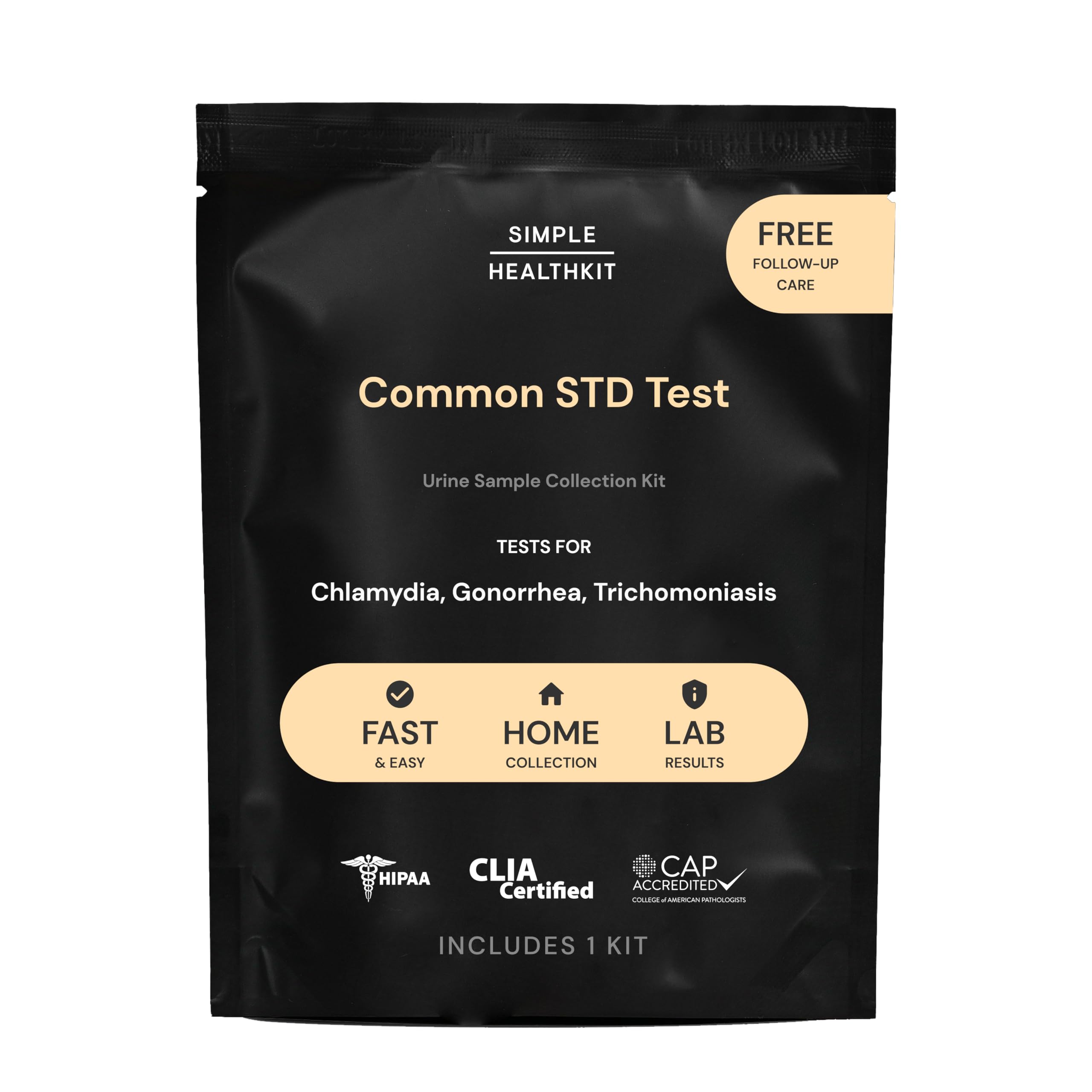Simple HealthKit At-Home Common STD Test Kit for Chlamydia, Gonorrhea ...