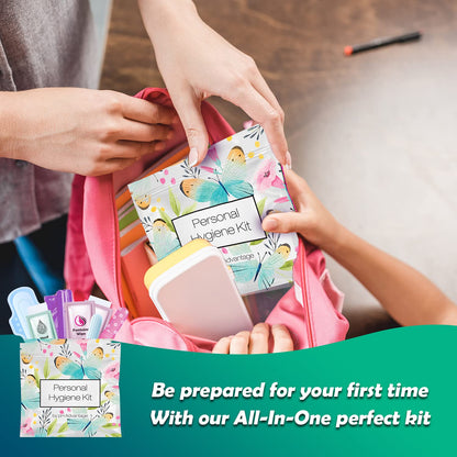 Assorted Menstrual Kit All-in-One 60 Pack | Convenience on The Go | Period Kit Pack for Travelling, Tweens & Teenagers or just When You’re Out | Individually Wrapped Feminine Hygiene Product