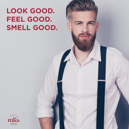 MKS eco for Men Pilsner Hand & Body Lotion, Sandalwood Scent - 10 oz - Hydrate, Smooth & Protect Skin - With Hemp Seed Oil & Argan Oil - Vegan, Cruelty Free