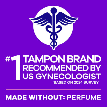 Tampax Radiant Tampons Multipack, with LeakGuard Braid, Light/Regular Absorbency, Unscented, 26 Count